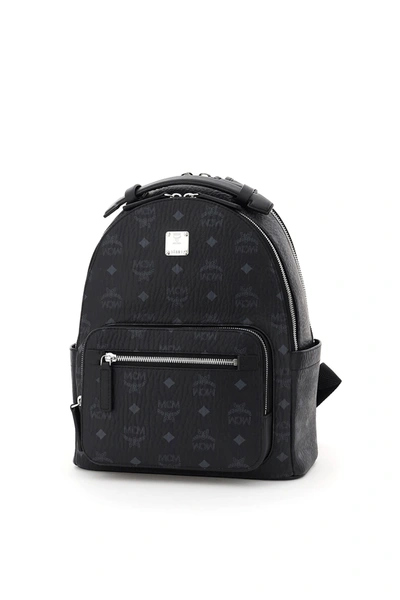 Shop Mcm Stark 32 Visetos Backpack In Black (black)
