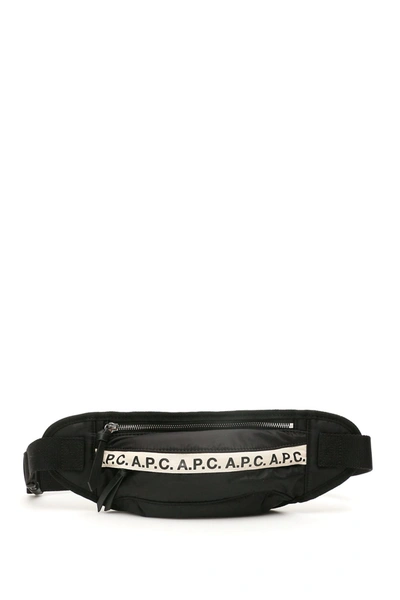 Shop A.p.c. Repeat Logo Beltpack In Noir (black)