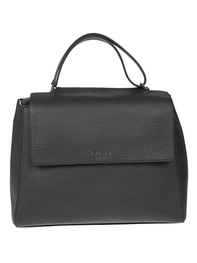 Shop Orciani Front Flap Tote In Nero