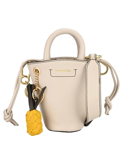 Shop See By Chloé See By Chloe Mini Cecilya Tote Bag In Cement