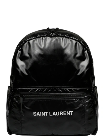 Shop Saint Laurent Ysl Bag Nuxx Backp In Black