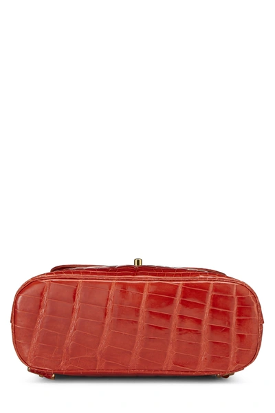 Pre-owned Chanel Orange Alligator Backpack