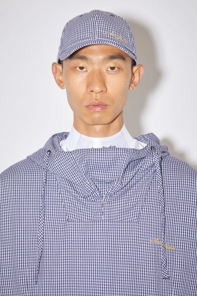 Shop Acne Studios Anorak Jacket Navy/pale Green