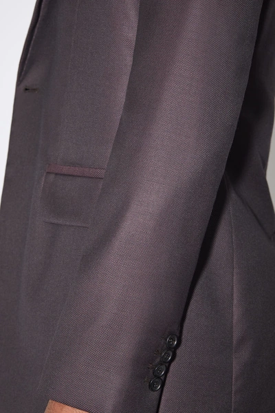 Shop Acne Studios Slim Suit Jacket Aubergine Purple