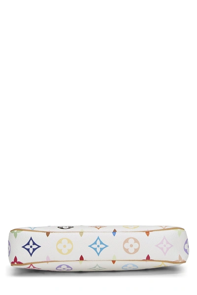 Pre-owned Louis Vuitton Takashi Murakami X  White Monogram Multicolore Pochette Accessoires