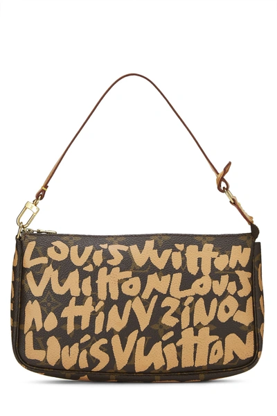 Pre-owned Louis Vuitton Stephen Sprouse X  Beige Monogram Graffiti Pochette Accessoires
