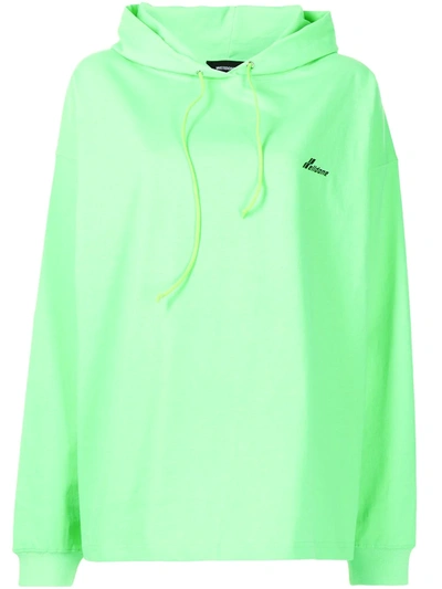 Shop We11 Done Logo-print Oversized Hoodie In Green