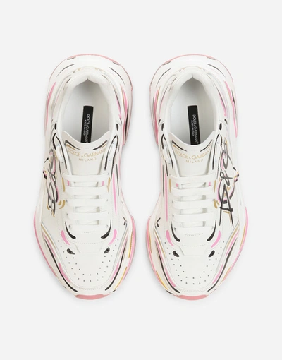 Shop Dolce & Gabbana Hand-painted Calfskin Nappa Daymaster Sneakers