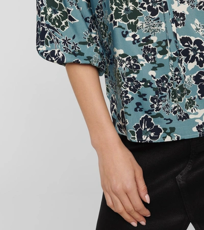 Shop Velvet Sharla Floral Blouse In Blue