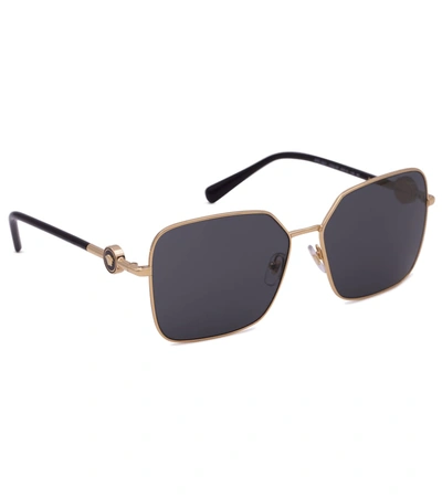 Shop Versace Medusa Square Sunglasses In Gold