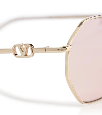 Shop Valentino Vlogo Sunglasses In Pink