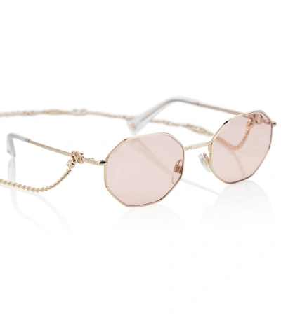 Shop Valentino Vlogo Sunglasses In Pink