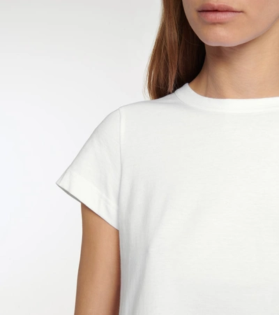 Shop Sacai Pleated Cotton T-shirt In White