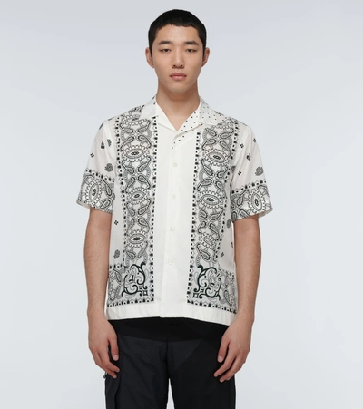 Shop Sacai Archive Printed Mix Short-sleeved Shirt In White