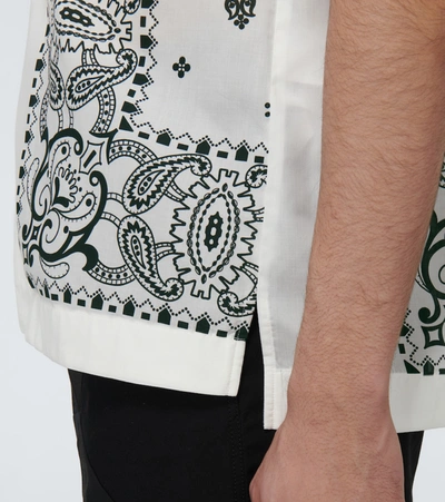 Shop Sacai Archive Printed Mix Short-sleeved Shirt In White