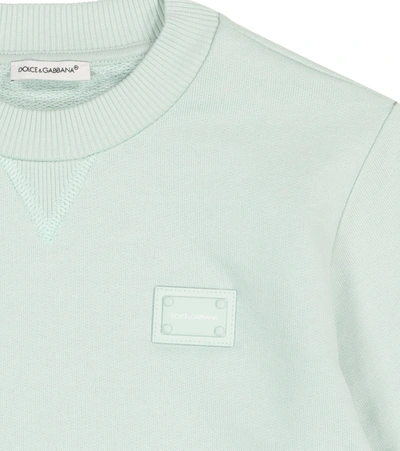 Shop Dolce & Gabbana Cotton Sweatshirt In Green