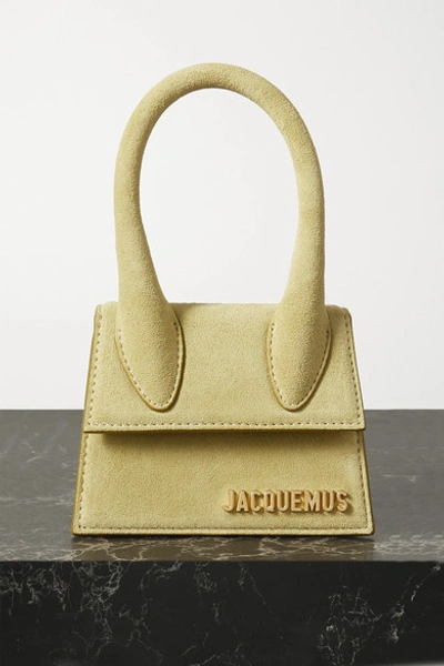 Shop Jacquemus Le Chiquito Mini Suede Tote In Light Green