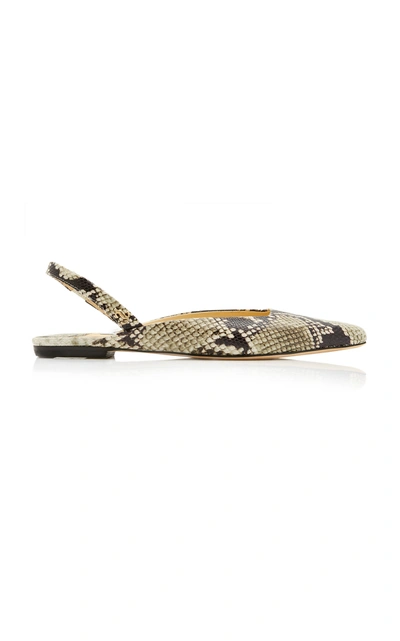 Shop Jimmy Choo Women's Gini Snake-effect Leather Flats In Animal