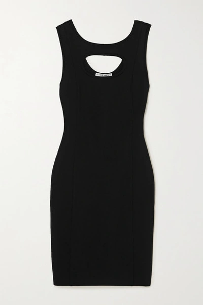 Shop Givenchy Cutout Stretch-crepe Dress In Black