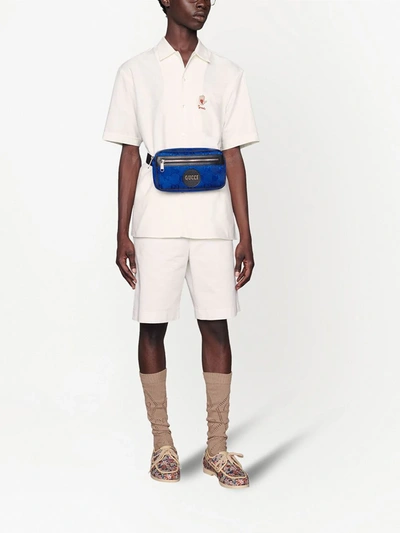 Shop Gucci Off The Grid Belt Bag In Blue