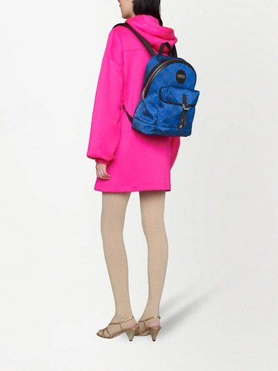 Shop Gucci Off The Grid Monogram Backpack In Blue