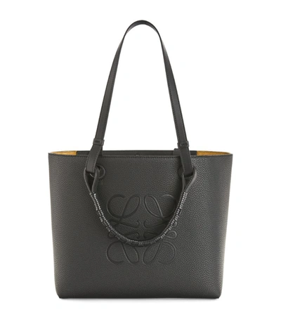 Shop Loewe Small Leather Anagram Tote Bag