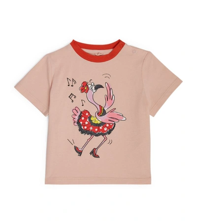 Shop Stella Mccartney Kids Dancing Flamingo Print T-shirt (3-36 Months)