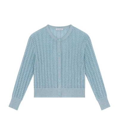 Shop Dolce & Gabbana Kids Pointelle-knit Lurex Cardigan (2-6 Years)