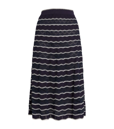 Shop M Missoni Striped Midi Skirt