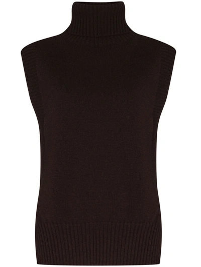 Shop The Frankie Shop Roll-neck Wool Jumper In Brown