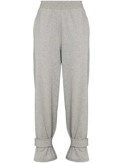 Shop The Frankie Shop Drawstring Cotton Track Pants In Grey