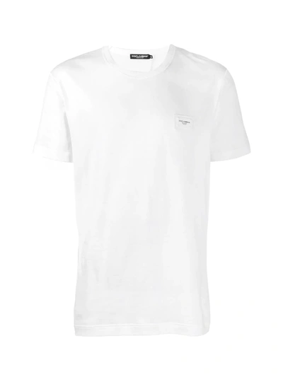 Shop Dolce & Gabbana Crewneck Ss T-shirt In Optic White