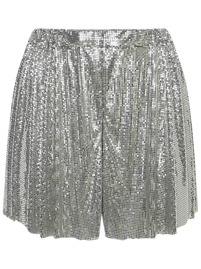 Shop Paco Rabanne Shorts In Silver