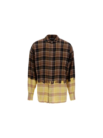 Shop Palm Angels Shirt In Brown