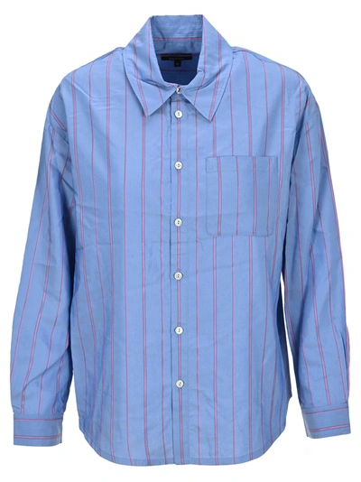 Shop Apc A.p.c. Striped Shirt In Blue