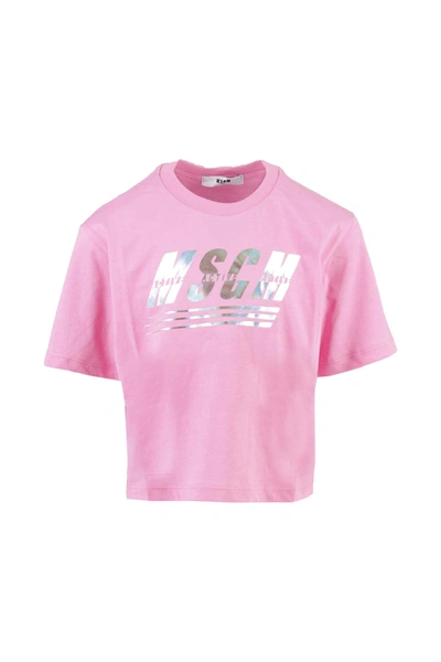 Shop Msgm T-shirt In Rosa