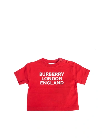 Shop Burberry Red T-shirt With Logo Print