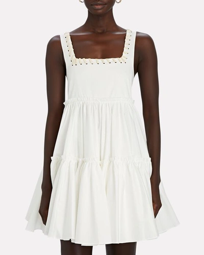 Shop Aje Hushed Tiered Mini Dress In White