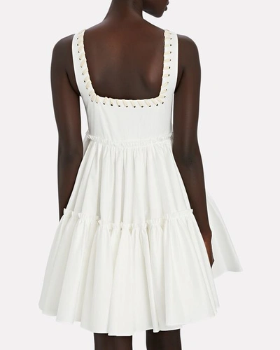 Shop Aje Hushed Tiered Mini Dress In White