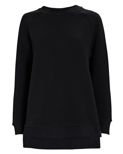 Shop Varley Manning Crewneck Sweatshirt In Black