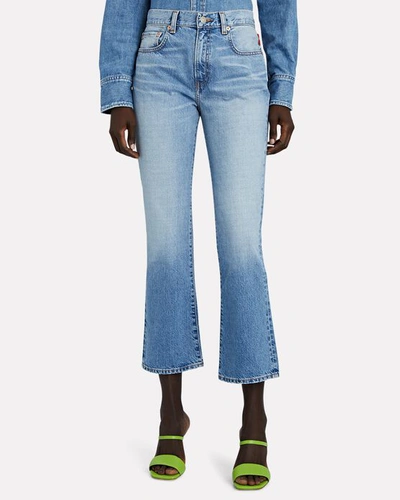 Shop Denimist Tracer Cropped Flare Jeans In Mote