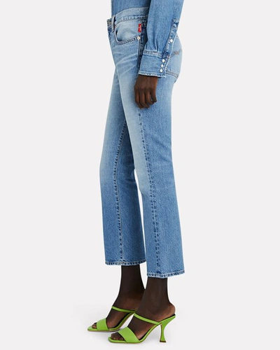 Shop Denimist Tracer Cropped Flare Jeans In Mote
