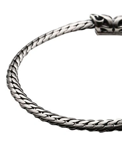 Shop Emanuele Bicocchi Herringbone Chain Bracelet Silver Size L 925/1000 Silver