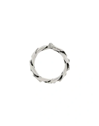 Shop Emanuele Bicocchi Chain Ring Ring Silver Size 10 925/1000 Silver