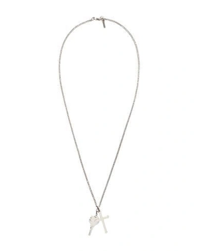 Shop Emanuele Bicocchi Key + Cross Pendant Necklace Silver Size - 925/1000 Silver