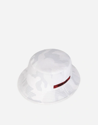 Shop Dolce & Gabbana Jersey Bucket Hat With Patch
