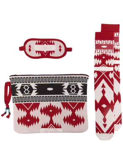 Shop Alanui Mica Pattern Travel Kit In Red