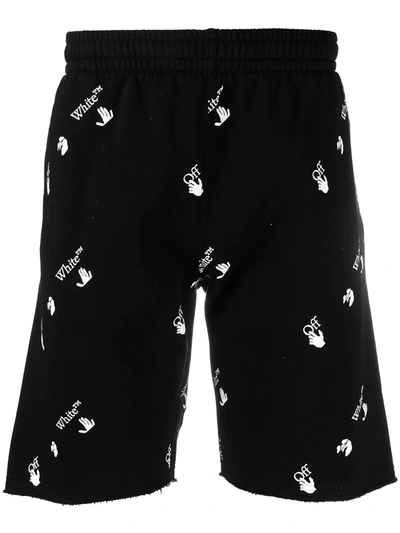 Shop Off-white All-over Logo Print Shorts In Black