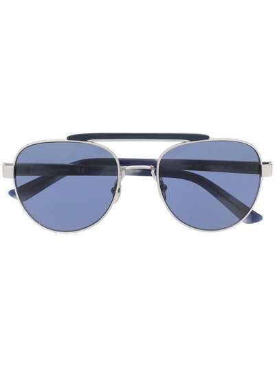 Shop Calvin Klein Ck19306s Round-frame Sunglasses In Blau