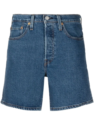 Shop Levi's High-rise Denim Shorts In Blue